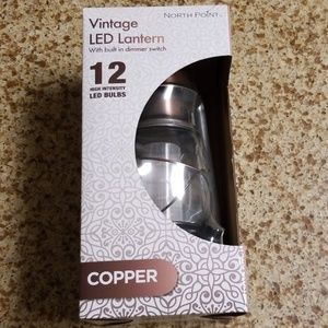 Northpoint Vintage LED Lantern - Copper